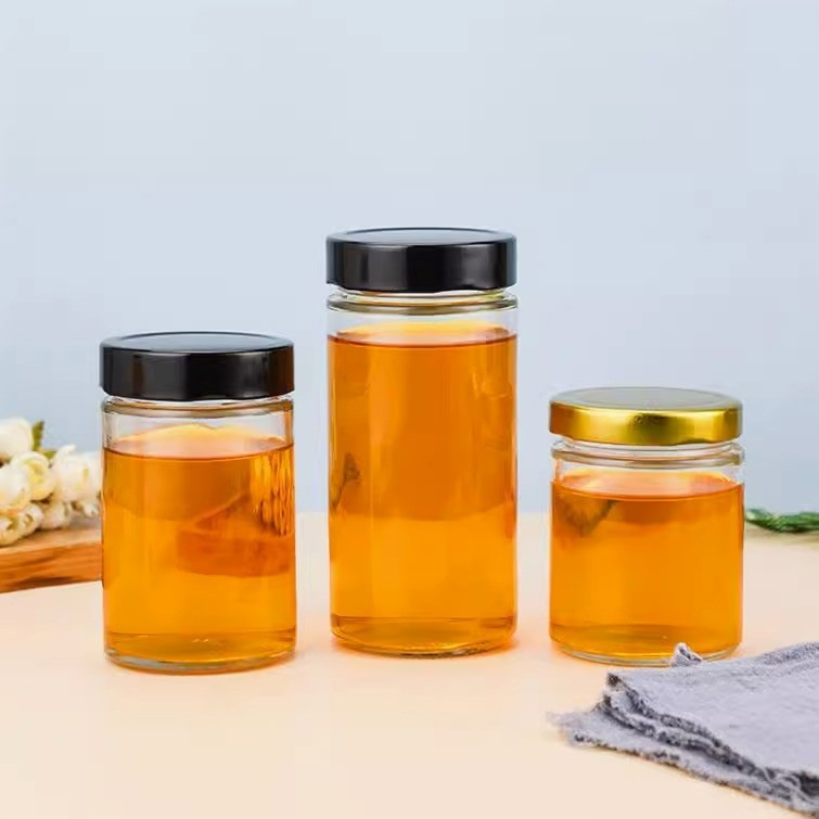 220ml 280ml Glass sealed jar, food grade high cap jar, empty bottle, chili sauce, honey jam special bottle