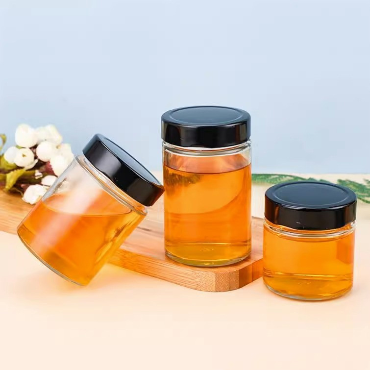 300ml Glass sealed jar, food grade high cap jar, empty bottle, chili sauce, honey jam special bottle