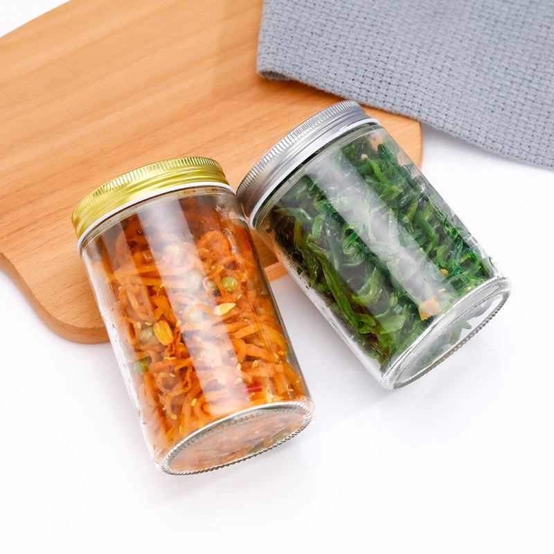 150ml  Straight tube heat-resistant glass jar, jam can, food storage jar, sealed household use