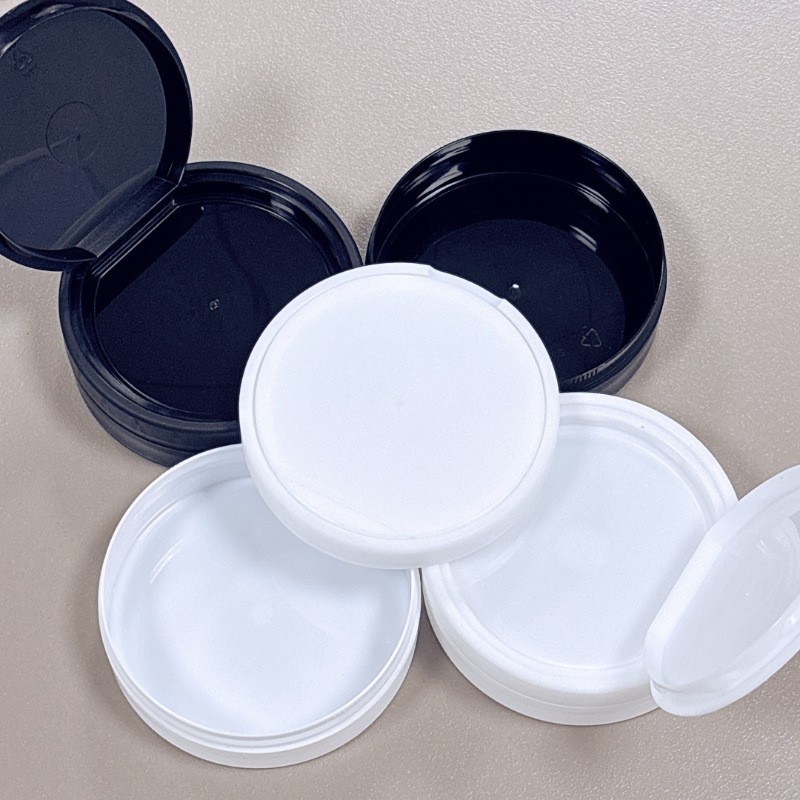 View:Flip-top Can Snus Can Round Box Lid Buckle Lid Nicotine Tobacco Box Black and White Layer Snus Divider Box