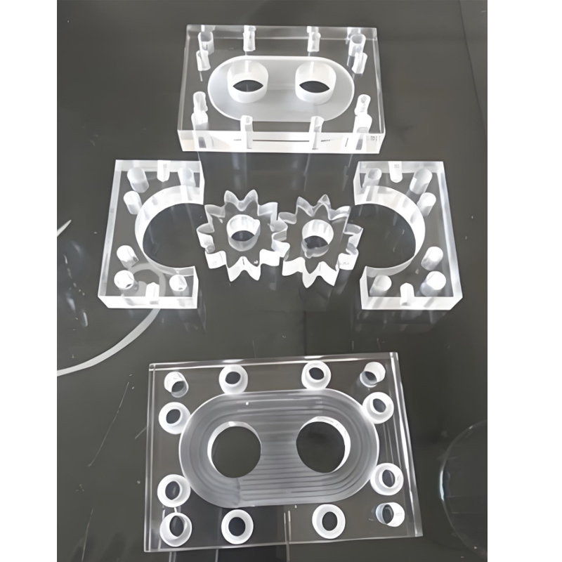 Customized shaped laser cutting, engraving, punching, bending and printing logo on transparent acrylic board