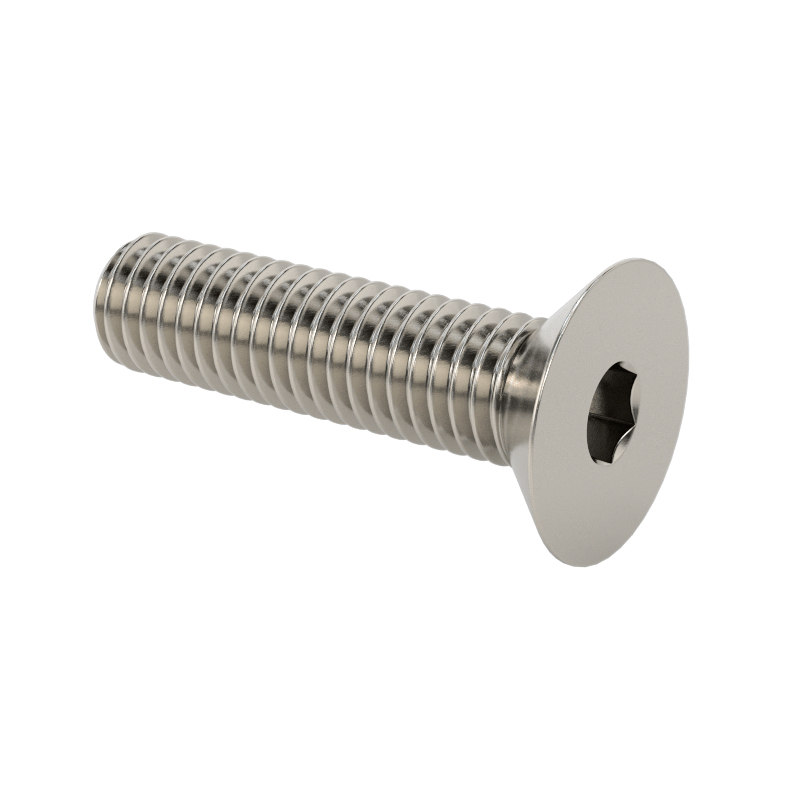 18-8 Stainless Steel Hex Drive Flat Head Screw, M5 x 0.8 mm Thread, 20 mm Long