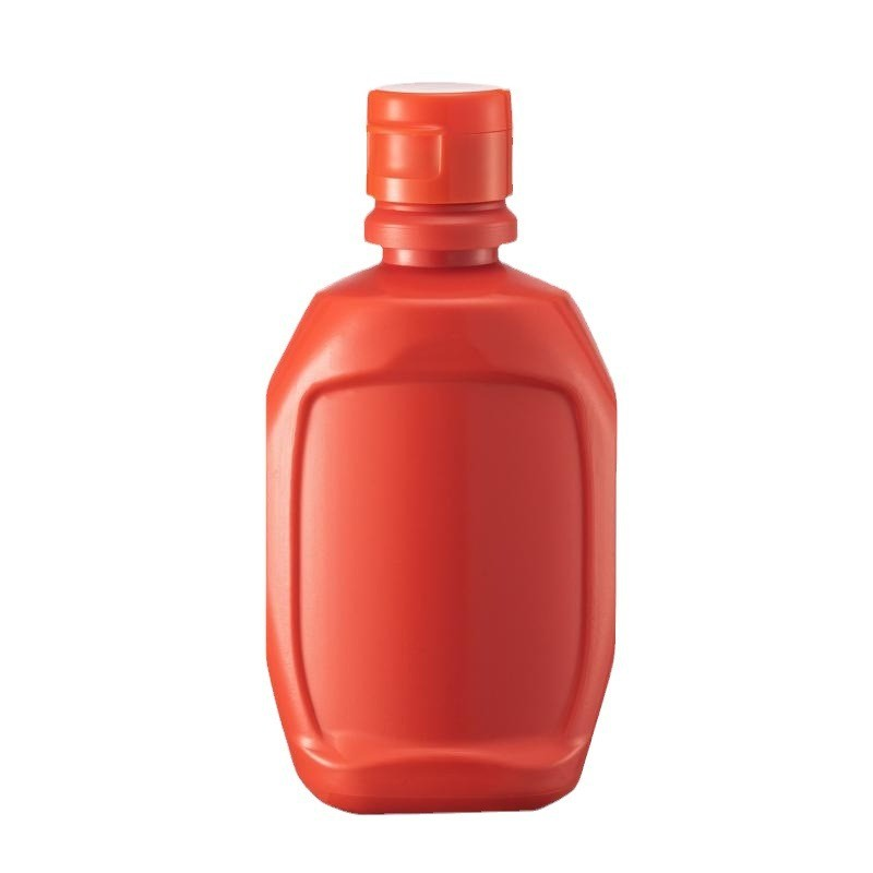 PP bottle 300ml red seasoning bottle tomato sauce squeeze bottle plastic packaging bottle kitchen sauce bottle