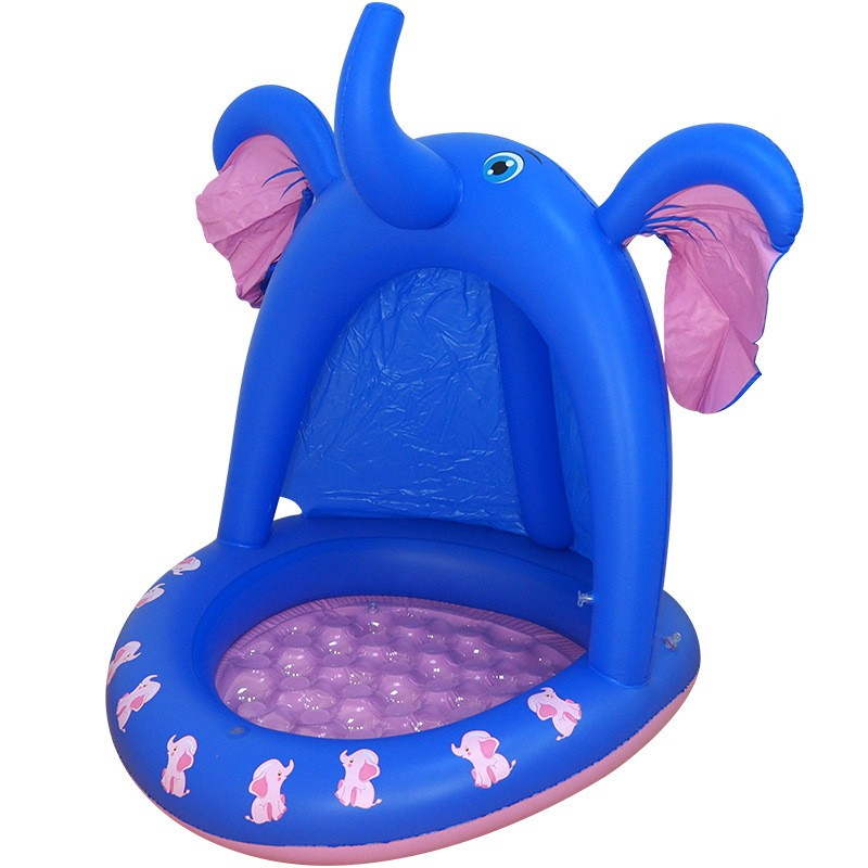 MH872 Children's swimming pool Summer sun shading foam bottom children's water cushion inflatable sand pool elephant inflatable fountain