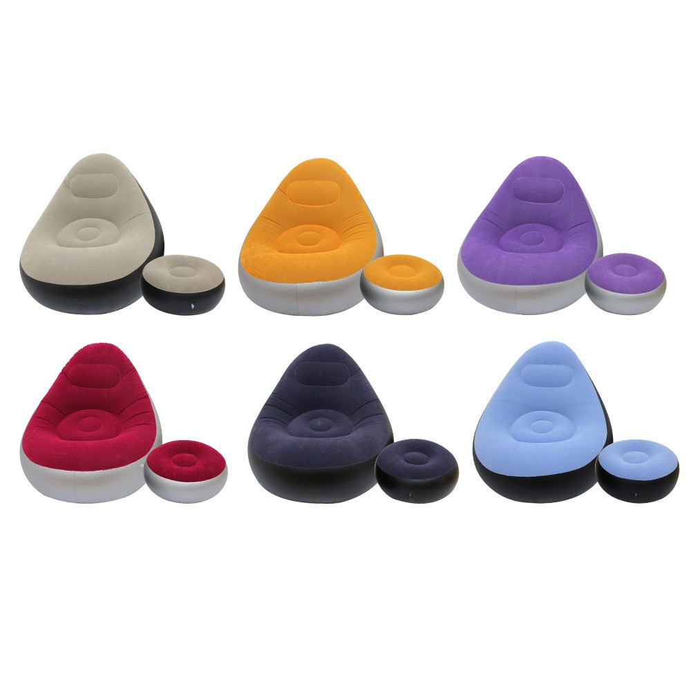 MH874 Inflatable sofa cushion camping lazy sofa portable beach lounge chair folding single sofa lounge chair