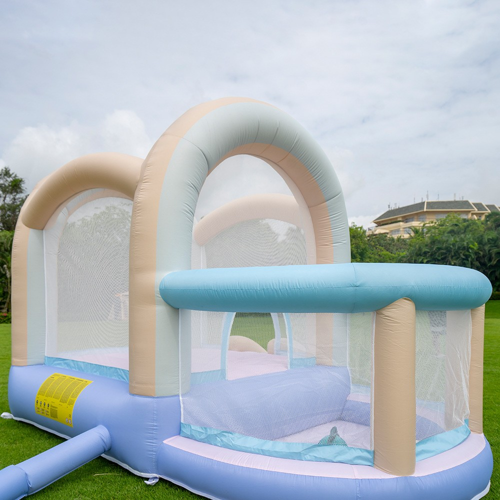 MH875 Indoor and outdoor large inflatable trampoline, children's inflatable castle with small slide, trampoline, inflatable toy castle