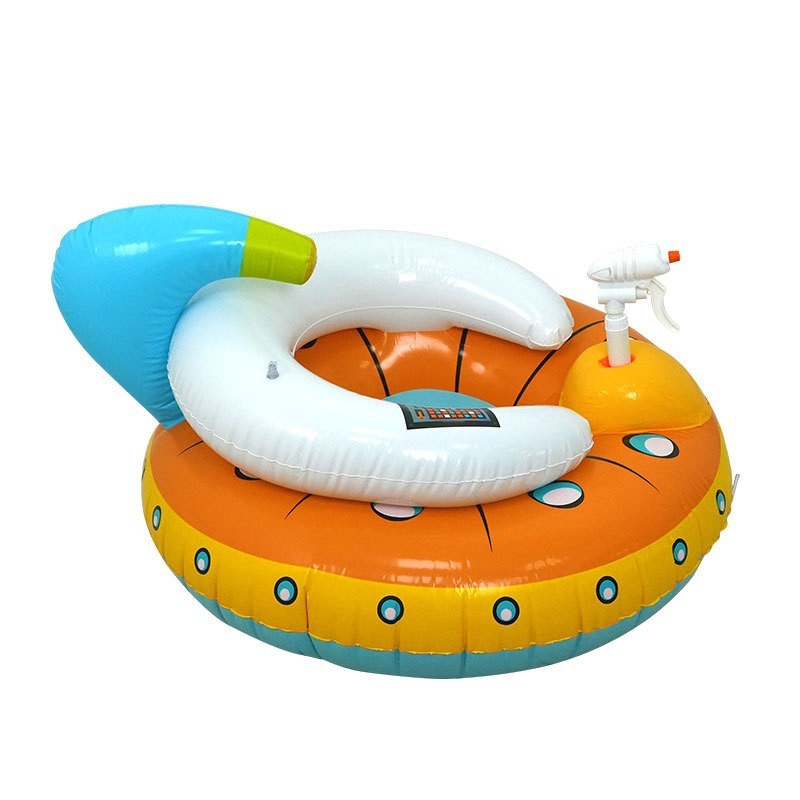 MH879 Swimming Pool Spray Gun Mount Spray Gun Party Float Row Swimming Circle Water Sofa Toy Inflatable UFO Swimming Circle Toy