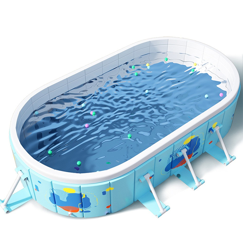 Folding non inflatable swimming pool, no installation required, children's shower pool, easy to open, large outdoor household bracket pool